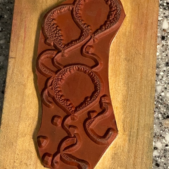 Comotion Rubber Stamp Party Balloons wood mounted - Picture 4 of 4